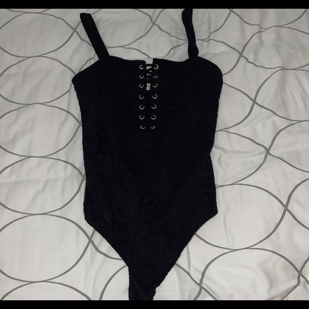 Express Lace Bodysuit with Laced Detail